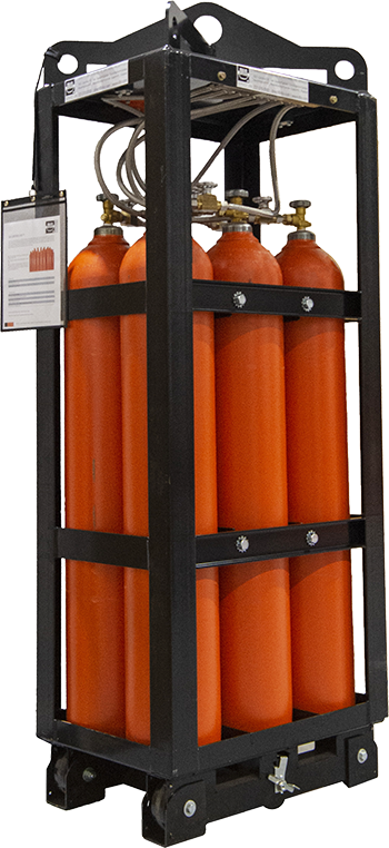 [Translate to Spanisch:] DILO-C-600 Bottle Rack for SF6 Gas Cylinders