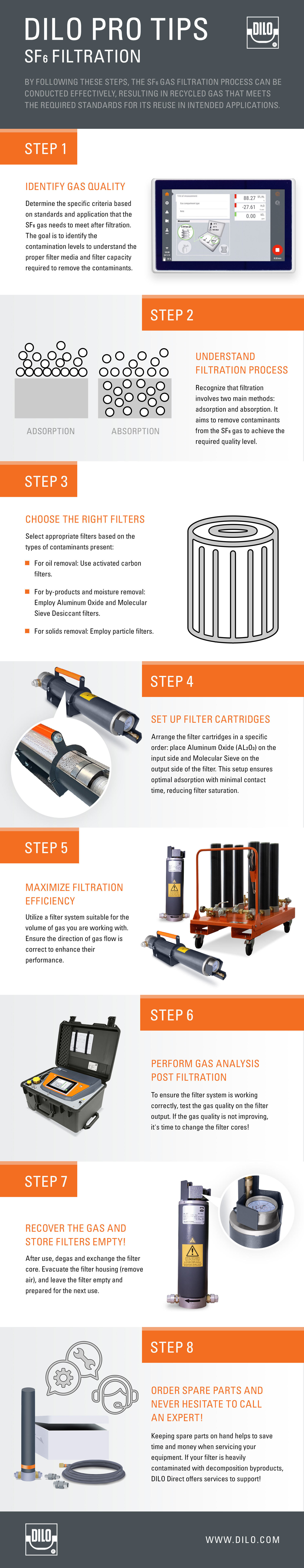 How Does the SF6 Filtration and Purification Process Work Infographic